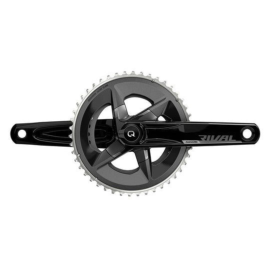 SRAM, Rival D1 Quarq 2x, Power Meter Crankset, Speed: 12, Spindle: 28.99mm, BCD: 107, 48/35, DUB, 175mm, Black, Road Disc