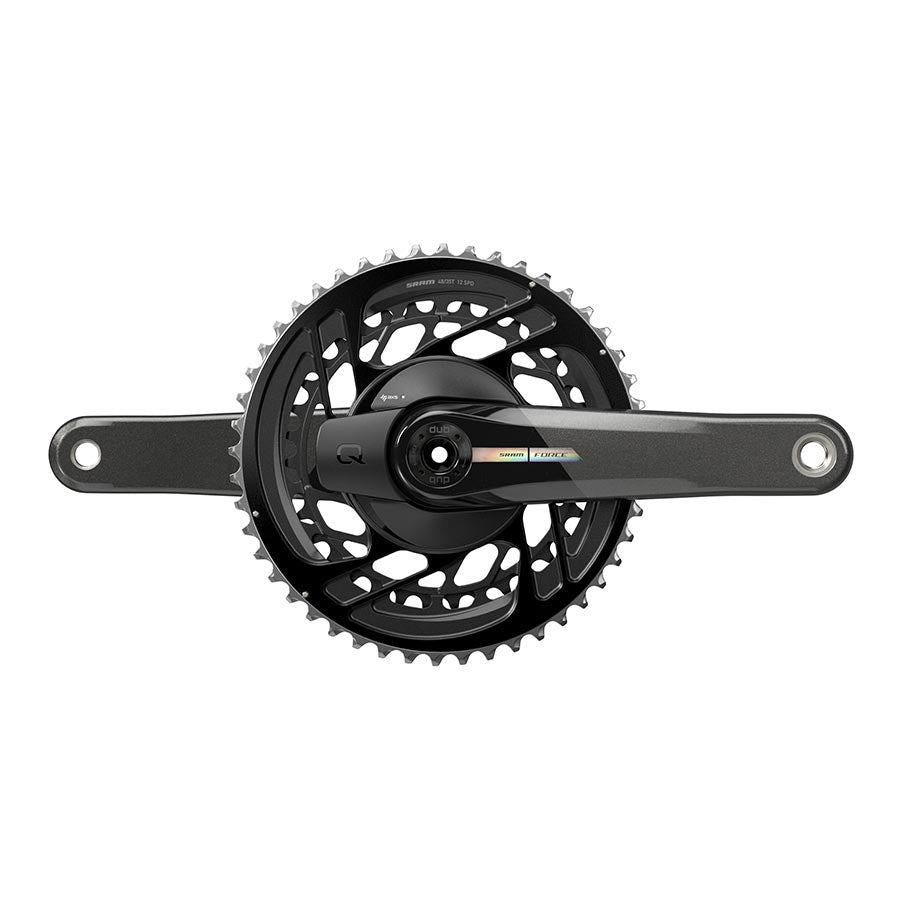 SRAM, Force D2 2x, Power Meter Crankset, Speed: 12, Spindle: 28.99mm, BCD: Direct Mount, 48/35, DUB, 175mm, Black, Road Disc