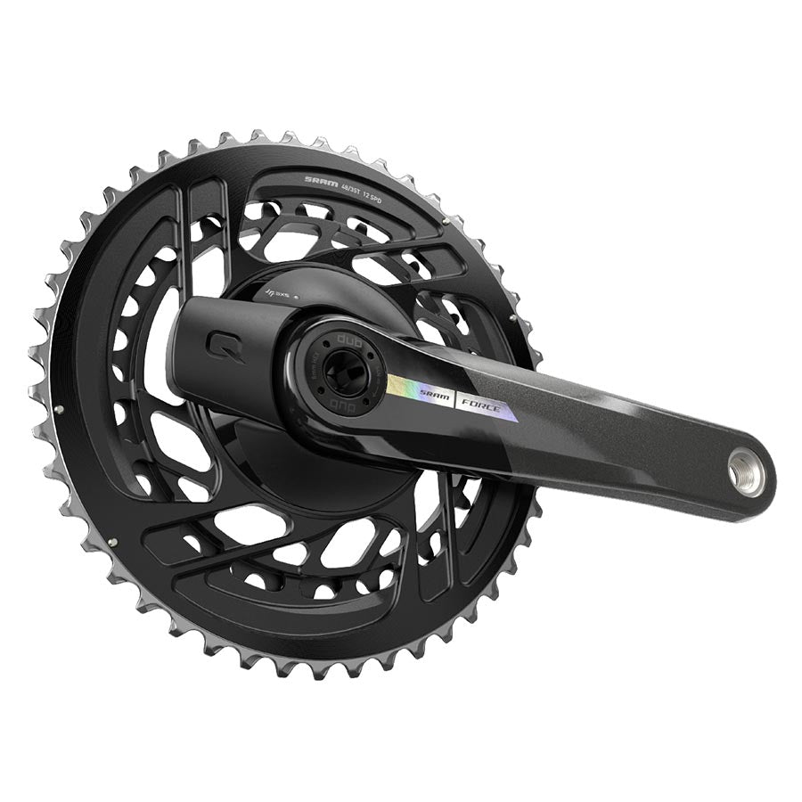 SRAM, Force D2 2x, Power Meter Crankset, Speed: 12, Spindle: 28.99mm, BCD: Direct Mount, 48/35, DUB, 175mm, Black, Road Disc